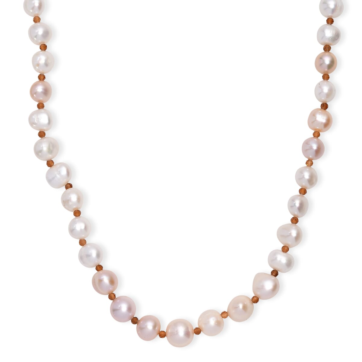 D’joy Fresh Water Pearl and Ratnapura Hessonite Garnet 8.00 ctw Necklace in 18K Vermeil Yellow Gold Over Sterling Silver 18 Inches image number 0