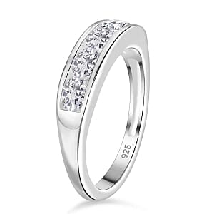D'Joy Moissanite 0.85 ctw Ring in Sterling Silver (Size 6.5)