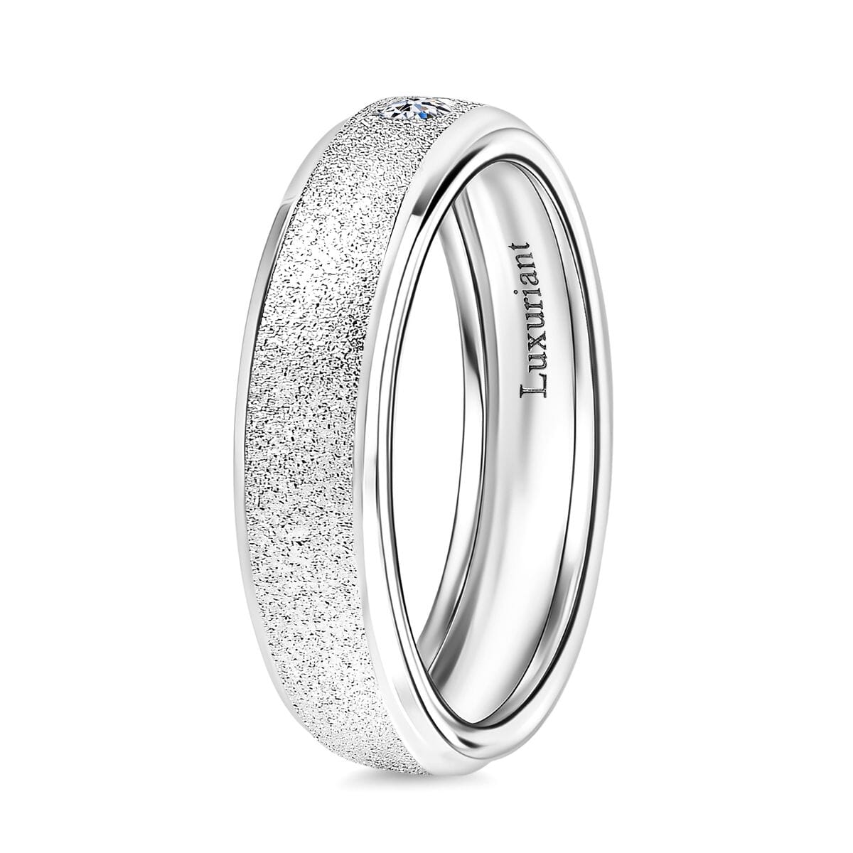 Luxuriant Lab Grown Diamond VS 0.10 ctw Band Ring in 950 Platinum (Size 6.0) 4 Grams Del. in 10-12 Days) image number 3