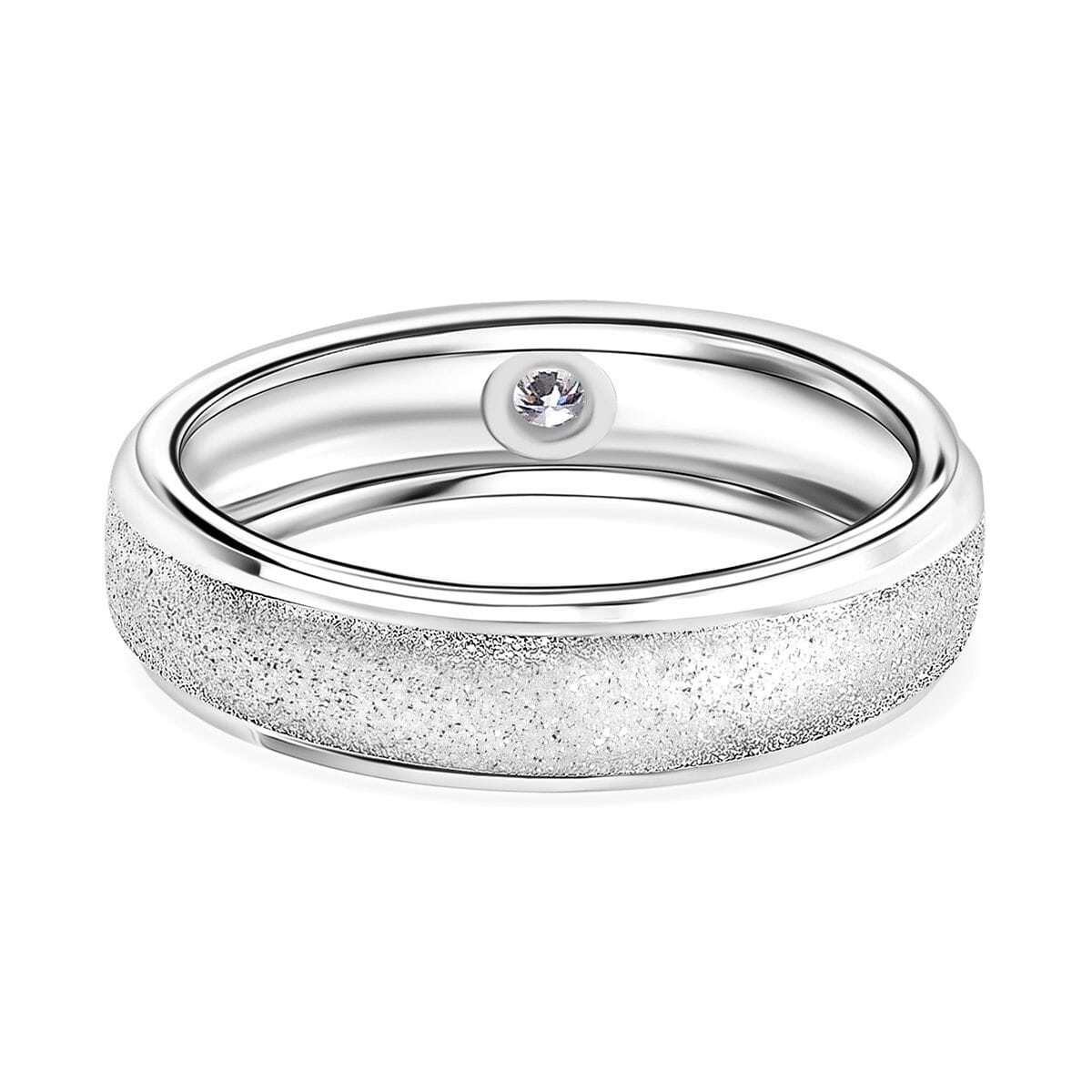 Luxuriant Lab Grown Diamond VS 0.10 ctw Band Ring in 950 Platinum (Size 6.0) 4 Grams Del. in 10-12 Days) image number 4
