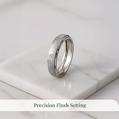 Luxuriant Lab Grown Diamond VS 0.10 ctw Band Ring in 950 Platinum (Size 6.0) 4 Grams