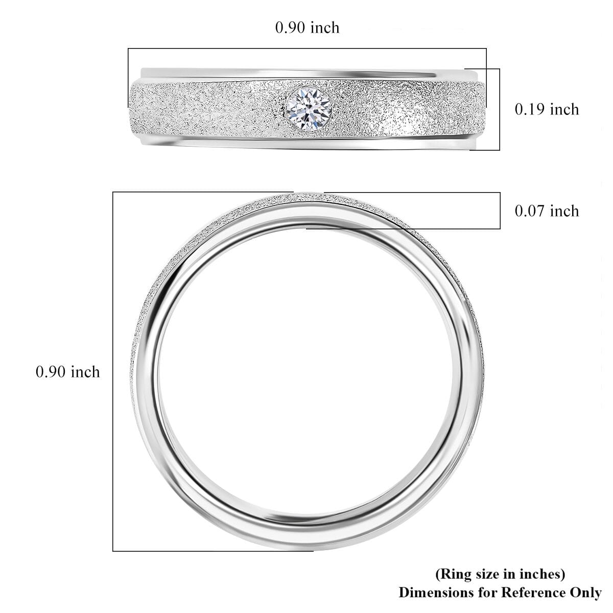 Luxuriant Lab Grown Diamond VS 0.10 ctw Band Ring in 950 Platinum (Size 6.0) 4 Grams Del. in 10-12 Days) image number 5