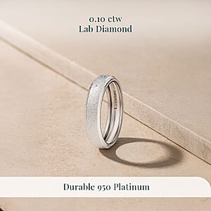 Luxuriant Lab Grown Diamond VS 0.10 ctw Band Ring in 950 Platinum (Size 9.0) 4 Grams Del. in 10-12 Days)