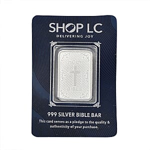 Doorbuster 999.9 Fine Silver Line of Faith Bible Bar (10 g)