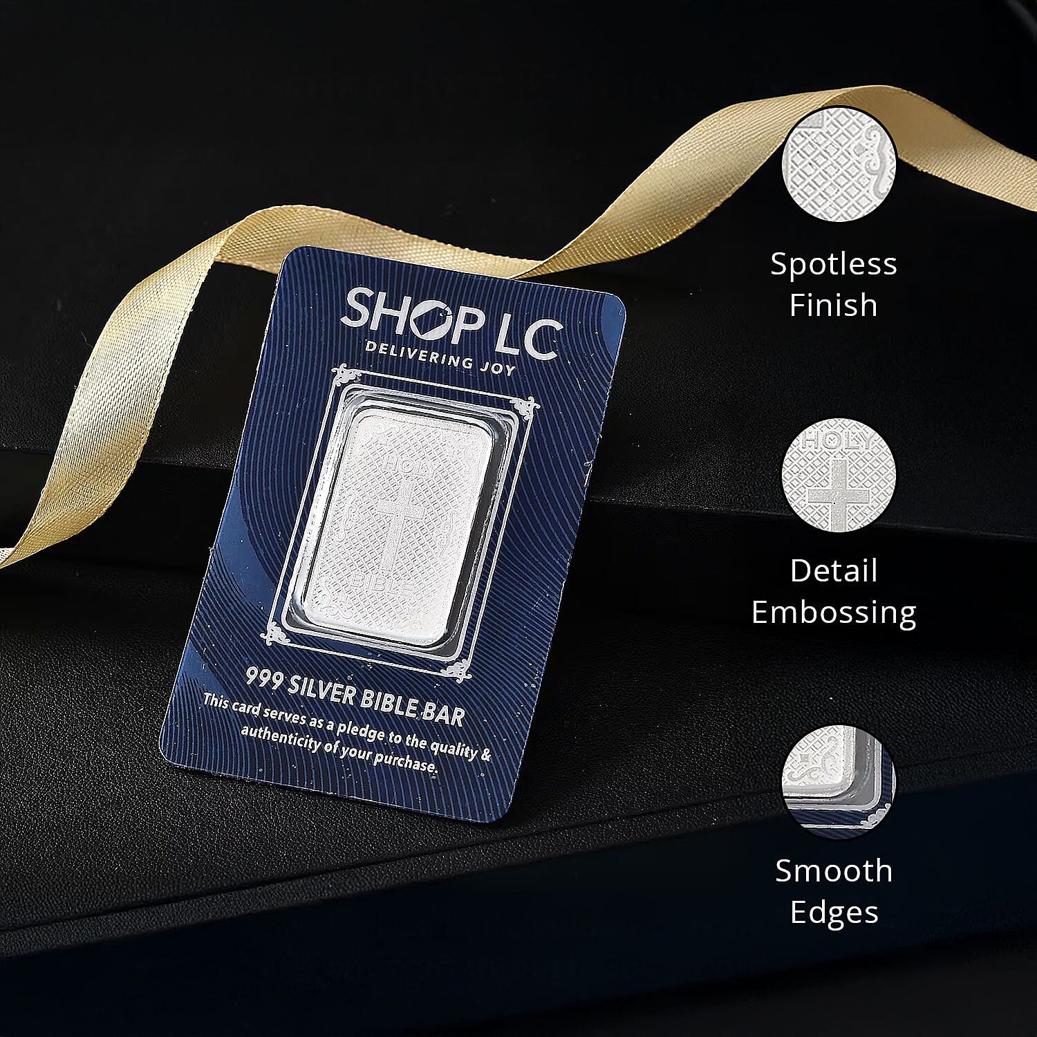 999.9 Fine Silver Line of Faith Bible Bar 10 Grams