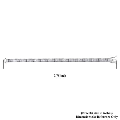 D'Joy Diamond 4.00 ctw Art Deco Bracelet in Rhodium Over Sterling Silver (7.25 In)