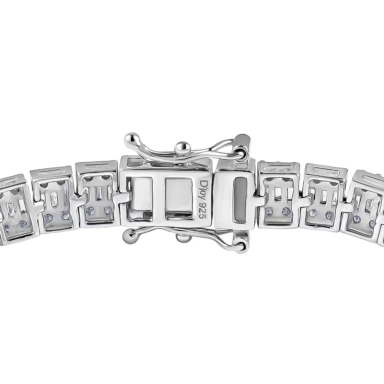D'Joy Diamond 4.00 ctw Art Deco Bracelet in Rhodium Over Sterling Silver (7.25 In)