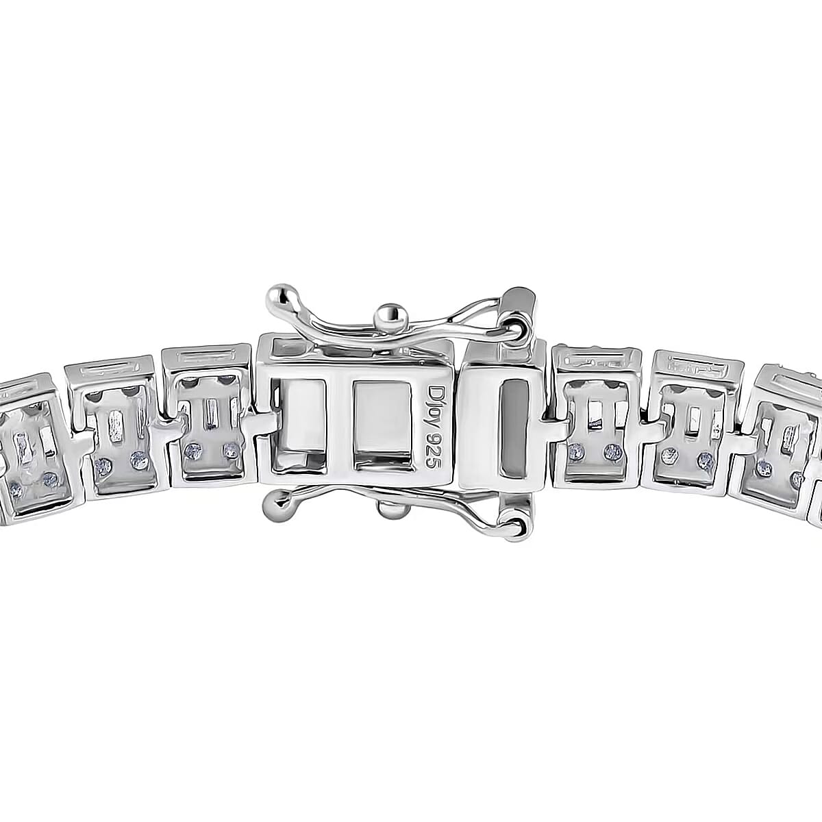 D'Joy Diamond 4.00 ctw Art Deco Bracelet in Rhodium Over Sterling Silver (7.25 In) image number 6