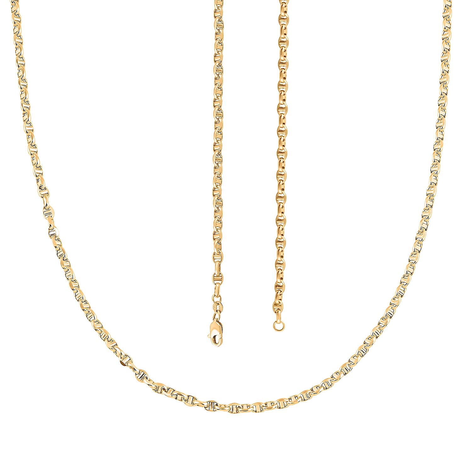 4mm Filk Chain Necklace in 14K Yellow Gold 7 Grams 18 Inches