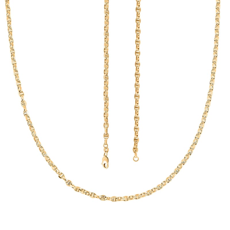 4mm Filk Chain Necklace in 14K Yellow Gold 7 Grams 18 Inches