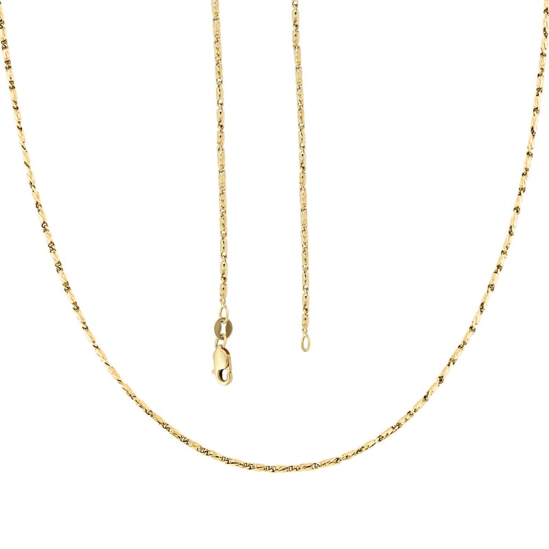 1.55mm Rozo Chain Necklace in 14K Yellow Gold 5.70 Grams 18 Inches
