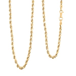 2.5mm Rope Chain Necklace in 14K Yellow Gold 3.50 Grams 20 Inches