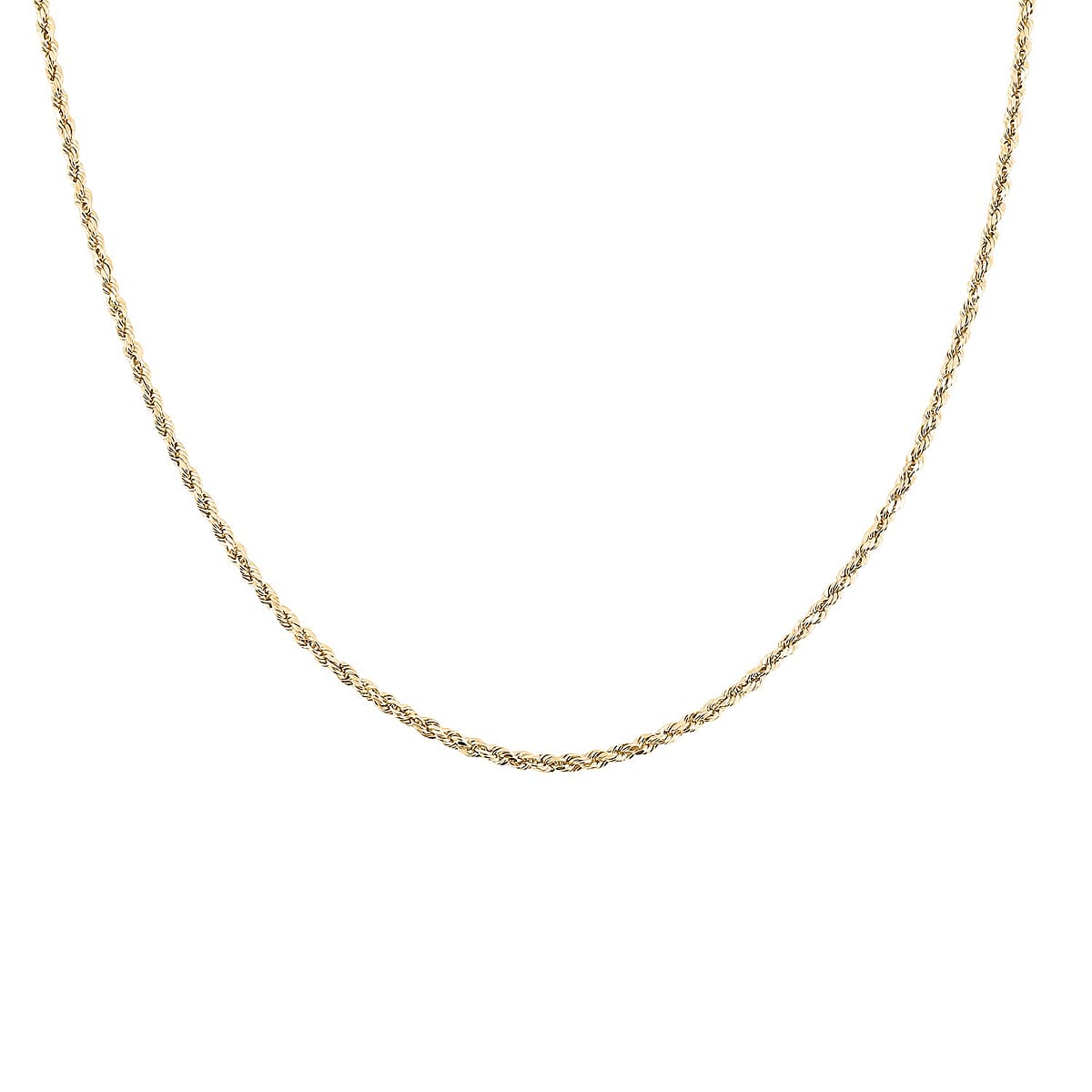 2.5mm Rope Chain Necklace in 14K Yellow Gold 3.50 Grams 20 Inches image number 1