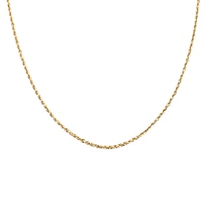 14K Yellow Gold Rope Chain Necklace (20 Inches) (2.5mm, 3.6 Grams)
