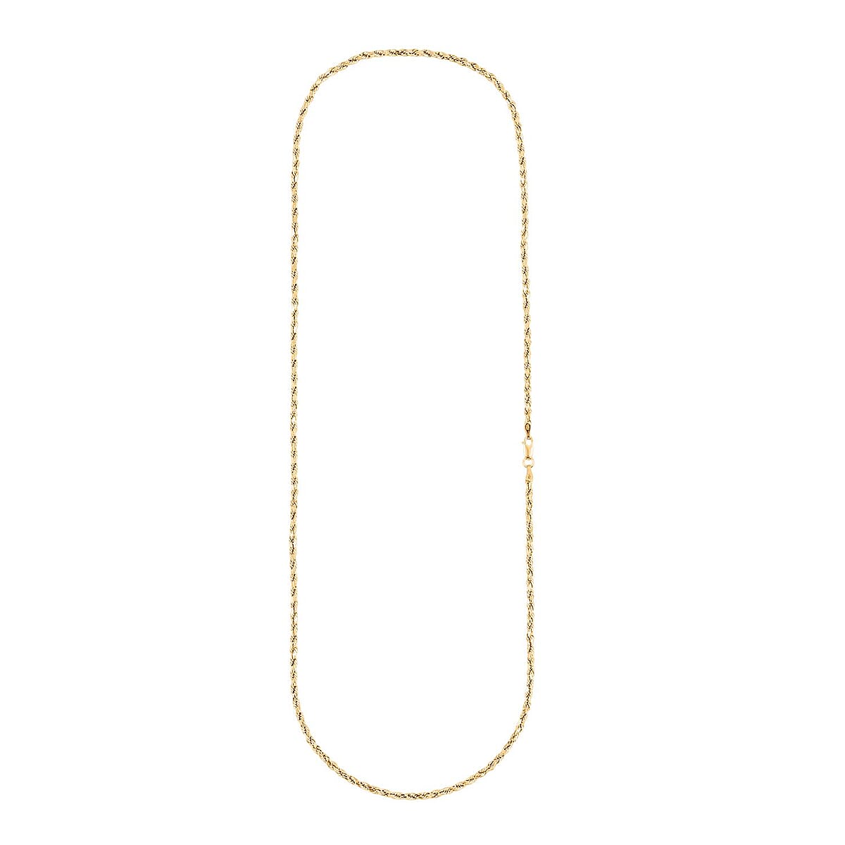 2.5mm Rope Chain Necklace in 14K Yellow Gold 3.50 Grams 20 Inches image number 4