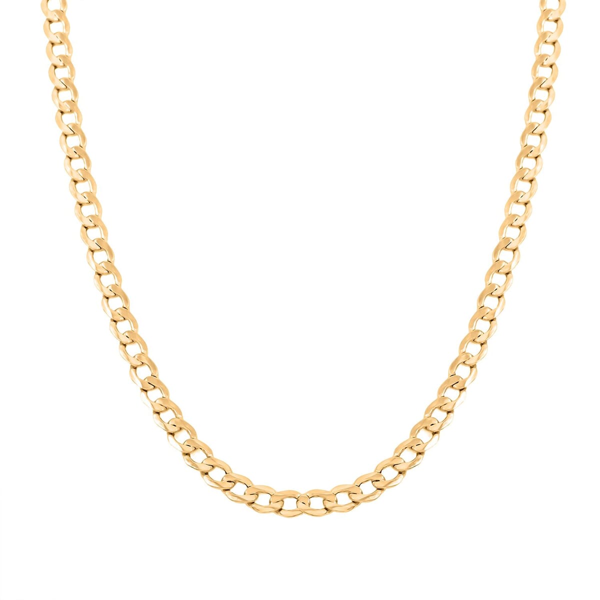 3.5mm Cuban Chain Necklace in 14K Yellow Gold 4.90 Grams 20 Inches image number 1