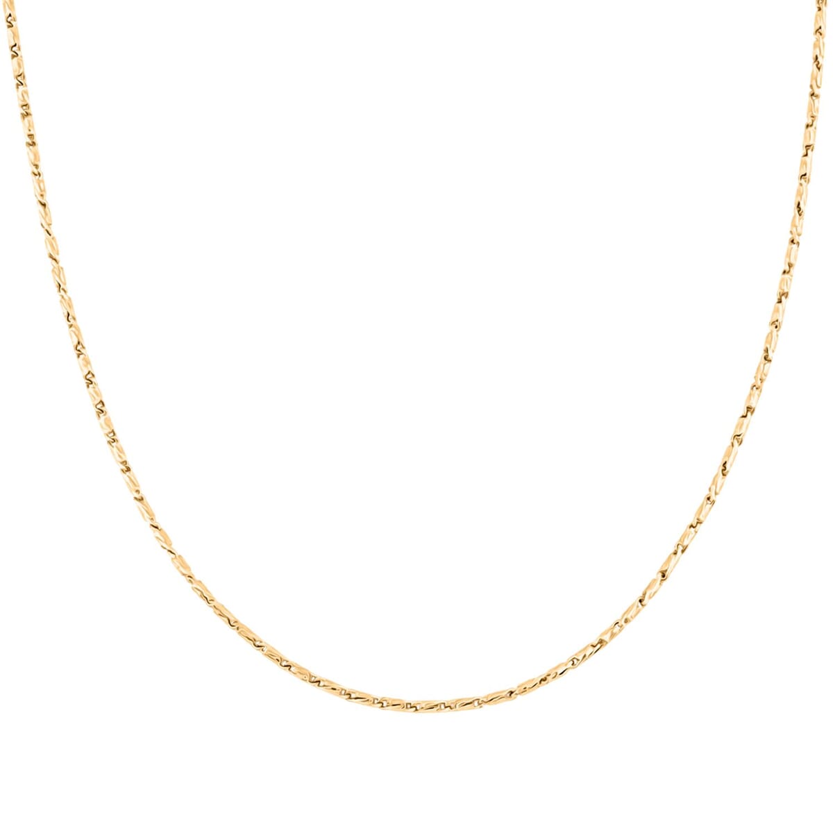 1.55mm Razo Chain Necklace in 14K Yellow Gold 6.35 Grams 20 Inches image number 1