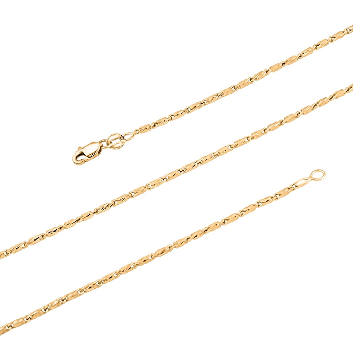 1.55mm Razo Chain Necklace in 14K Yellow Gold 6.35 Grams 20 Inches image number 3