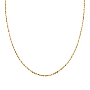 14K Yellow Gold Rope Chain Necklace (22 Inches) (3mm, 3.8 Grams)