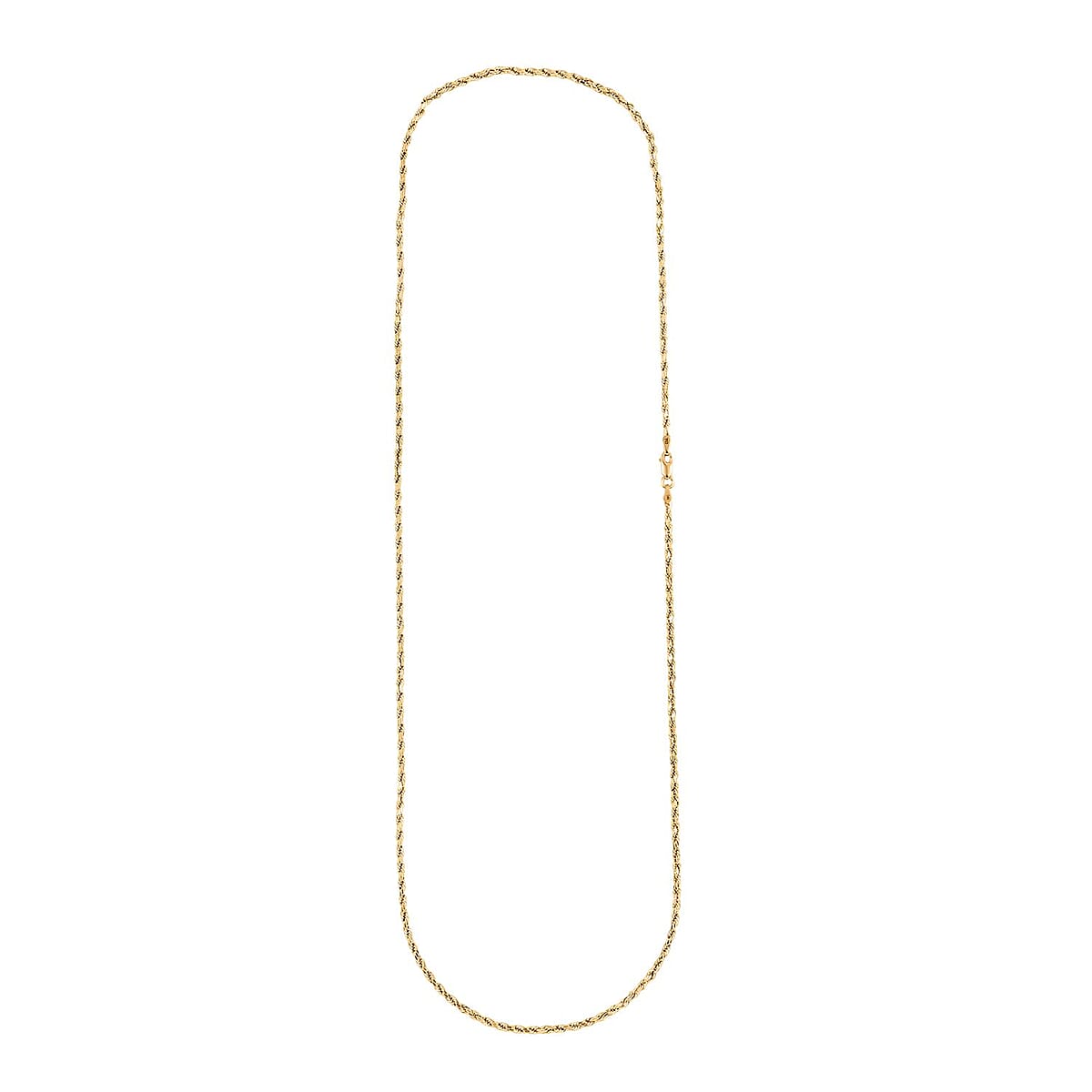2.5mm Rope Chain Necklace in 14K Yellow Gold 3.70 Grams 22 Inches image number 4