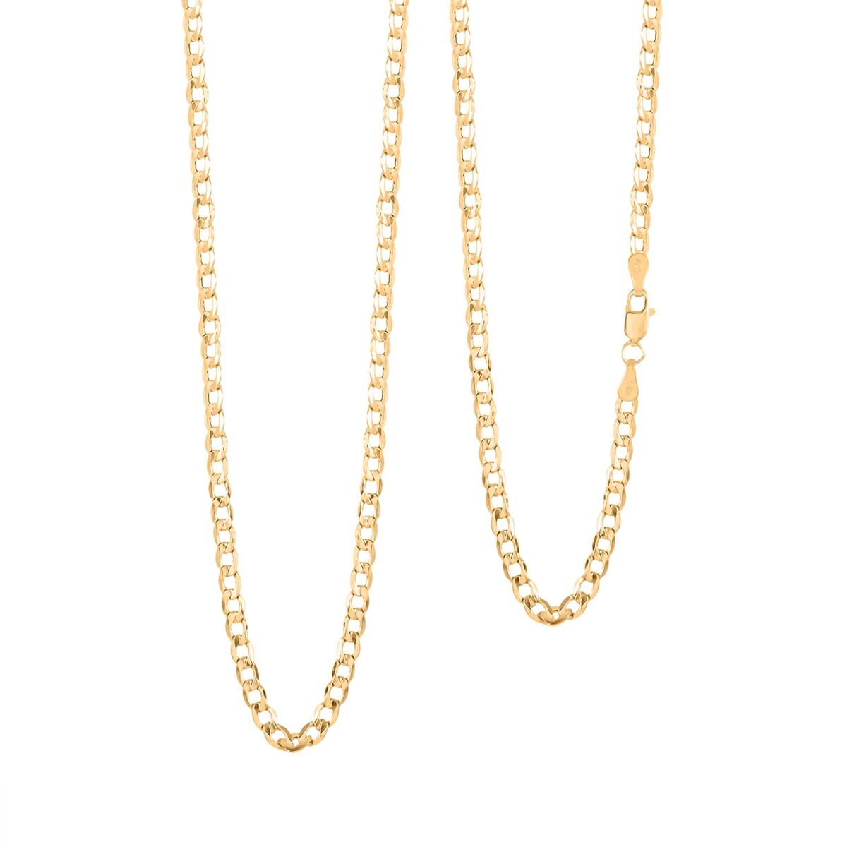 3.5mm Cuban Chain Necklace in 14K Yellow Gold 5.3 Grams 22 Inches image number 0
