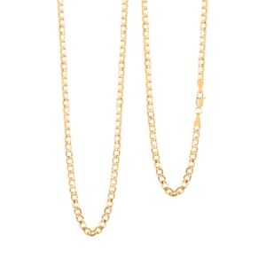 3.5mm Cuban Chain Necklace in 14K Yellow Gold 5.3 Grams 22 Inches