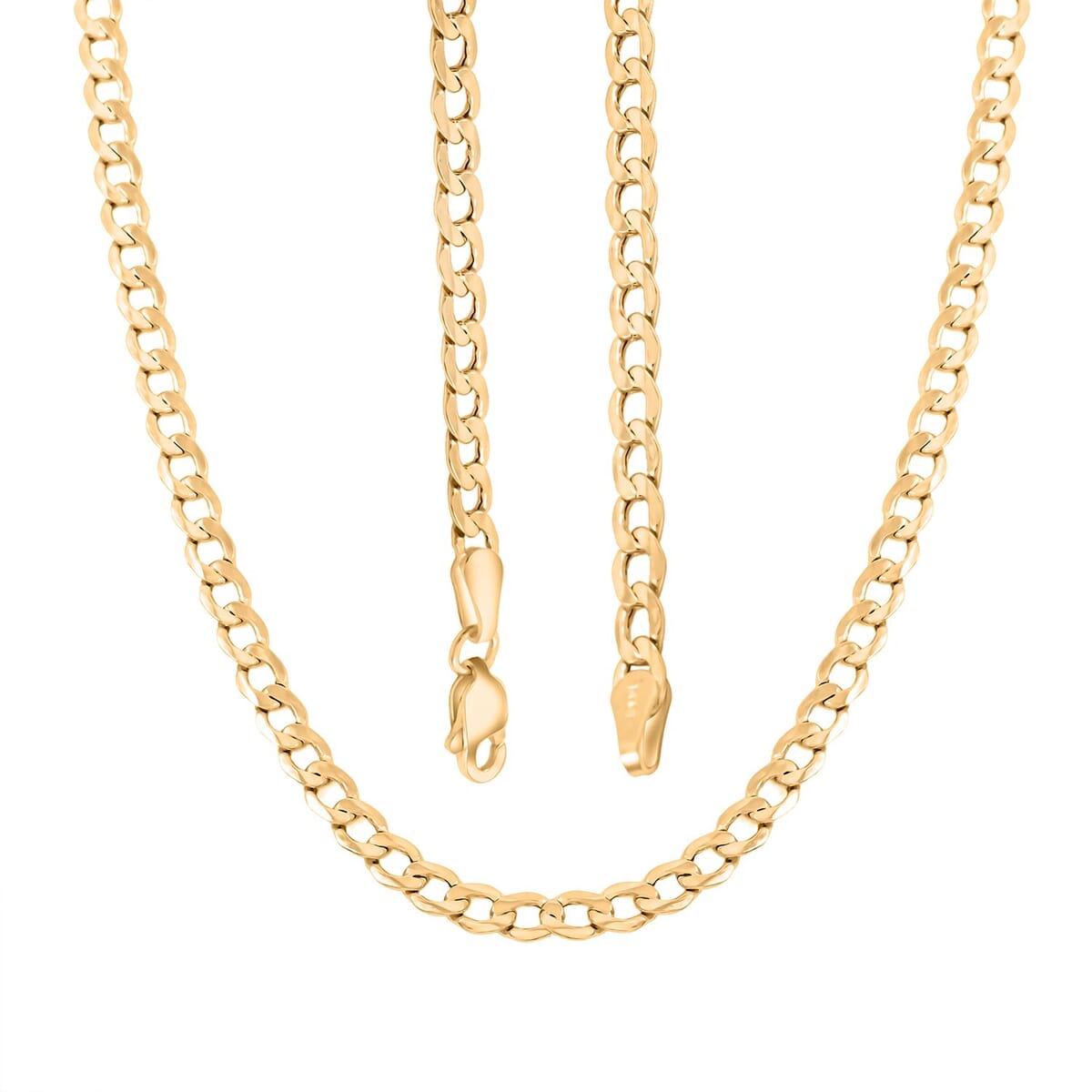 3.5mm Cuban Chain Necklace in 14K Yellow Gold 5.3 Grams 22 Inches image number 2