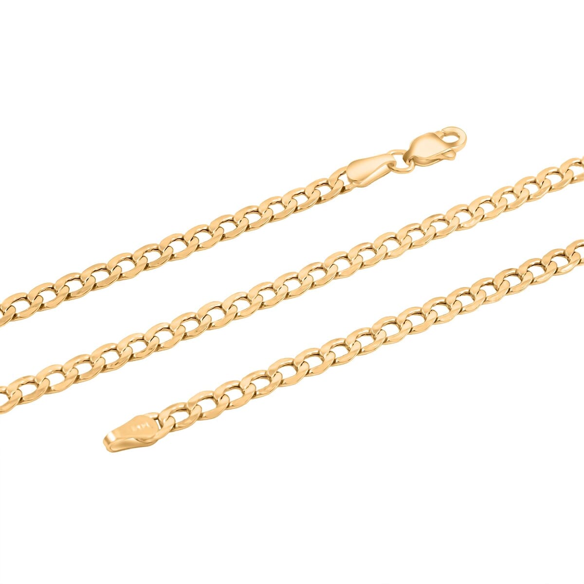 3.5mm Cuban Chain Necklace in 14K Yellow Gold 5.3 Grams 22 Inches image number 3