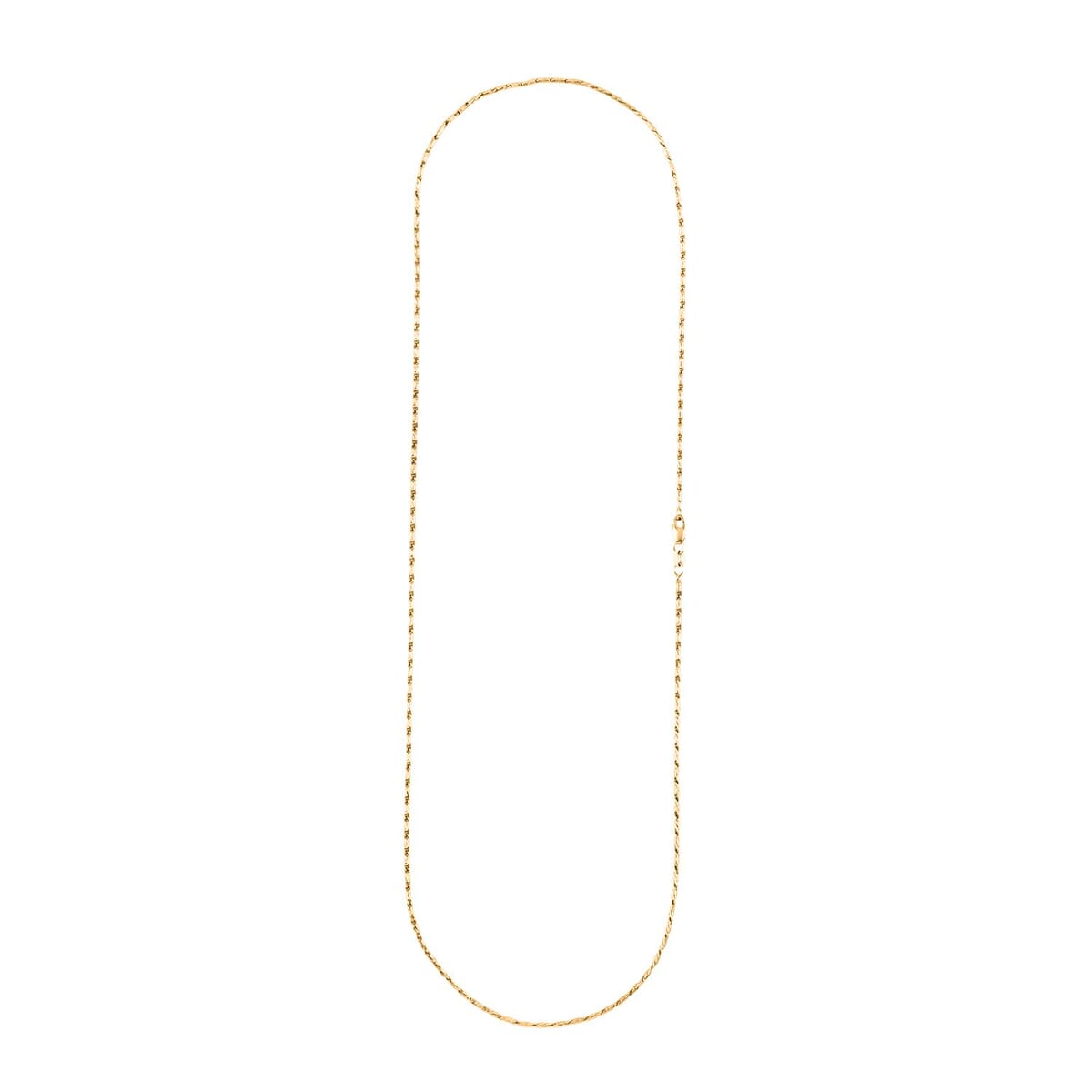 1.55mm Razo Chain Necklace in 14K Yellow Gold 7 Grams 22 Inches image number 4