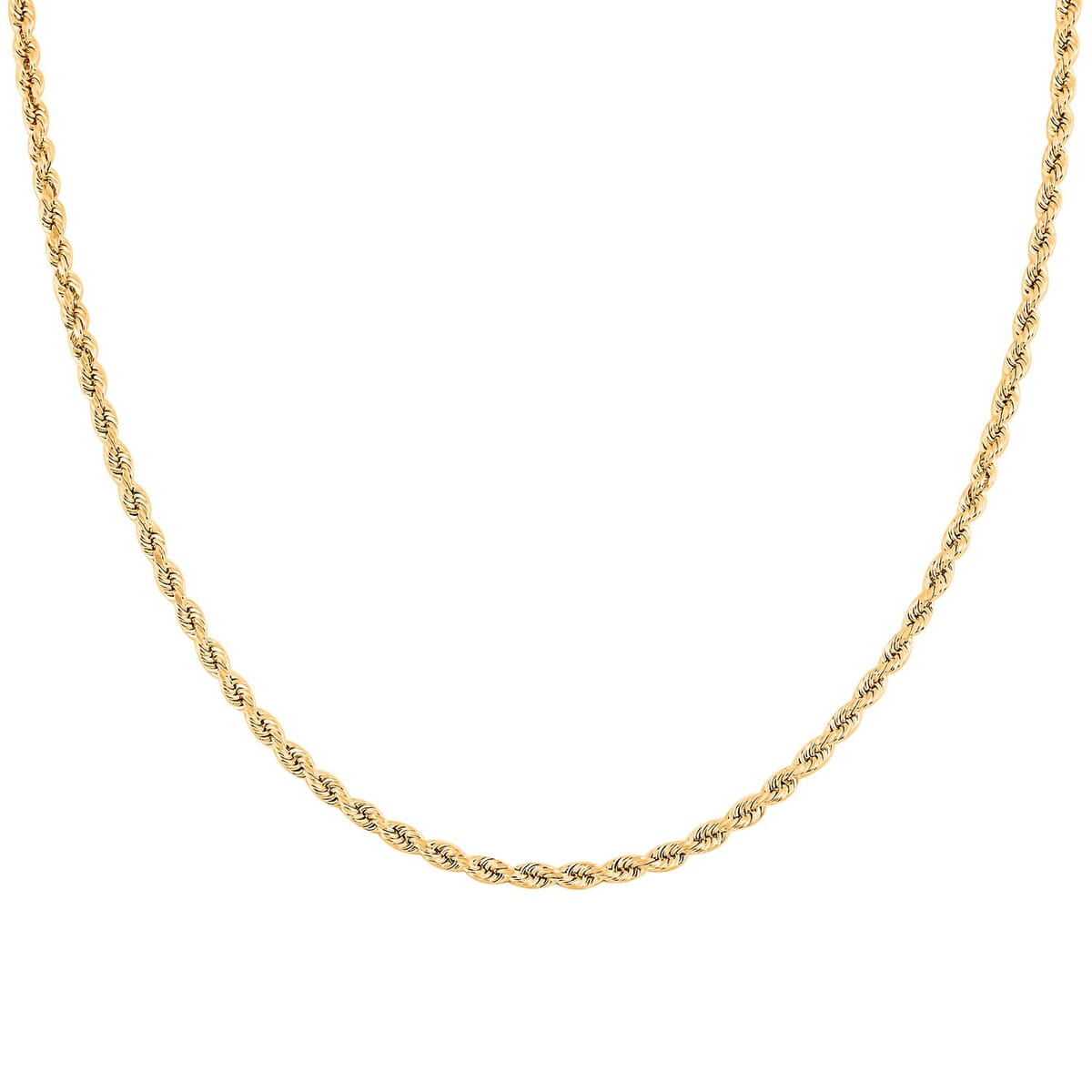 3.5mm Rope Chain Necklace in 14K Yellow Gold 7.90 Grams 24 Inches image number 1