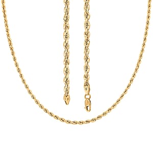 3.5mm Rope Chain Necklace in 14K Yellow Gold 7.90 Grams 24 Inches
