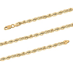 3.5mm Rope Chain Necklace in 14K Yellow Gold 7.90 Grams 24 Inches