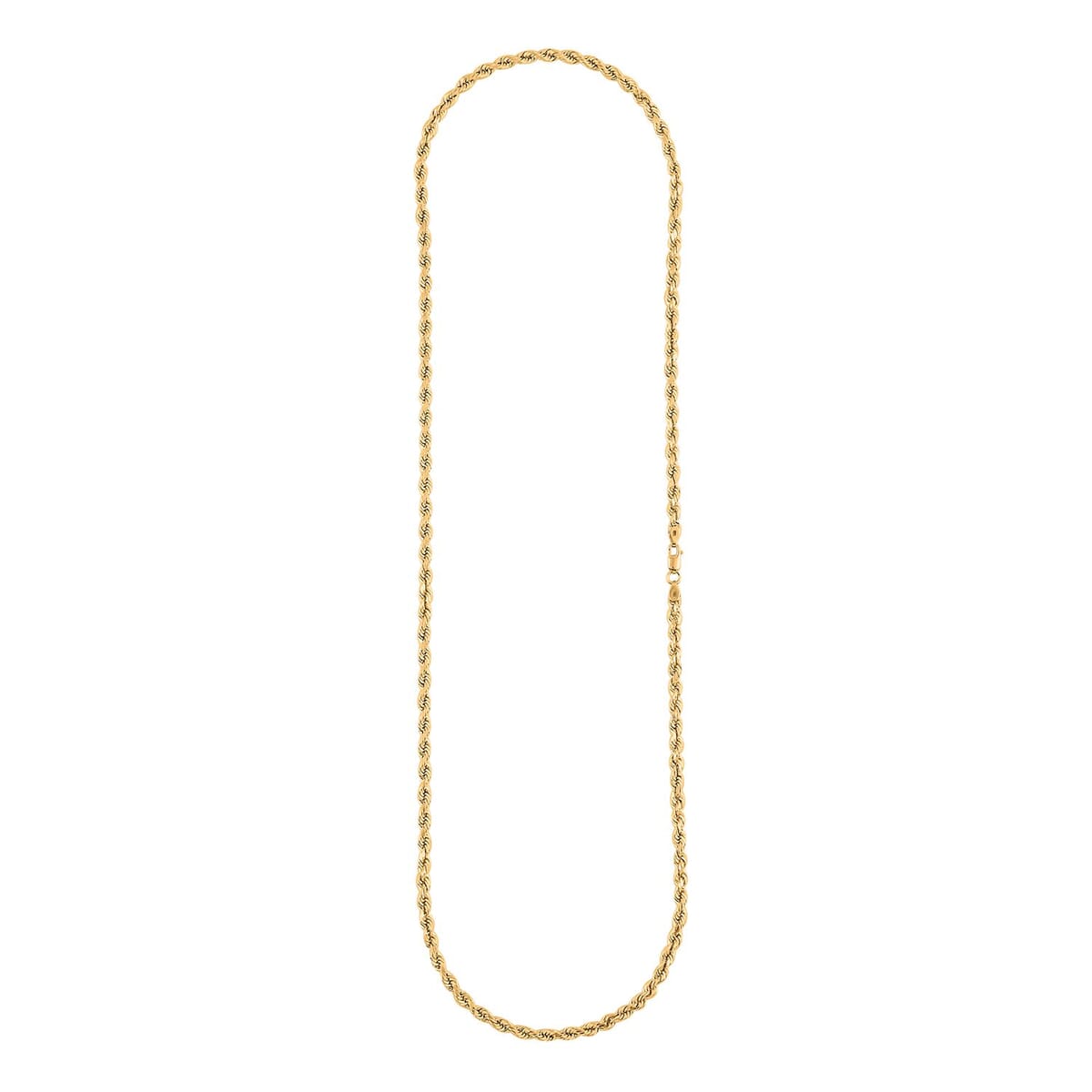 3.5mm Rope Chain Necklace in 14K Yellow Gold 7.90 Grams 24 Inches image number 4