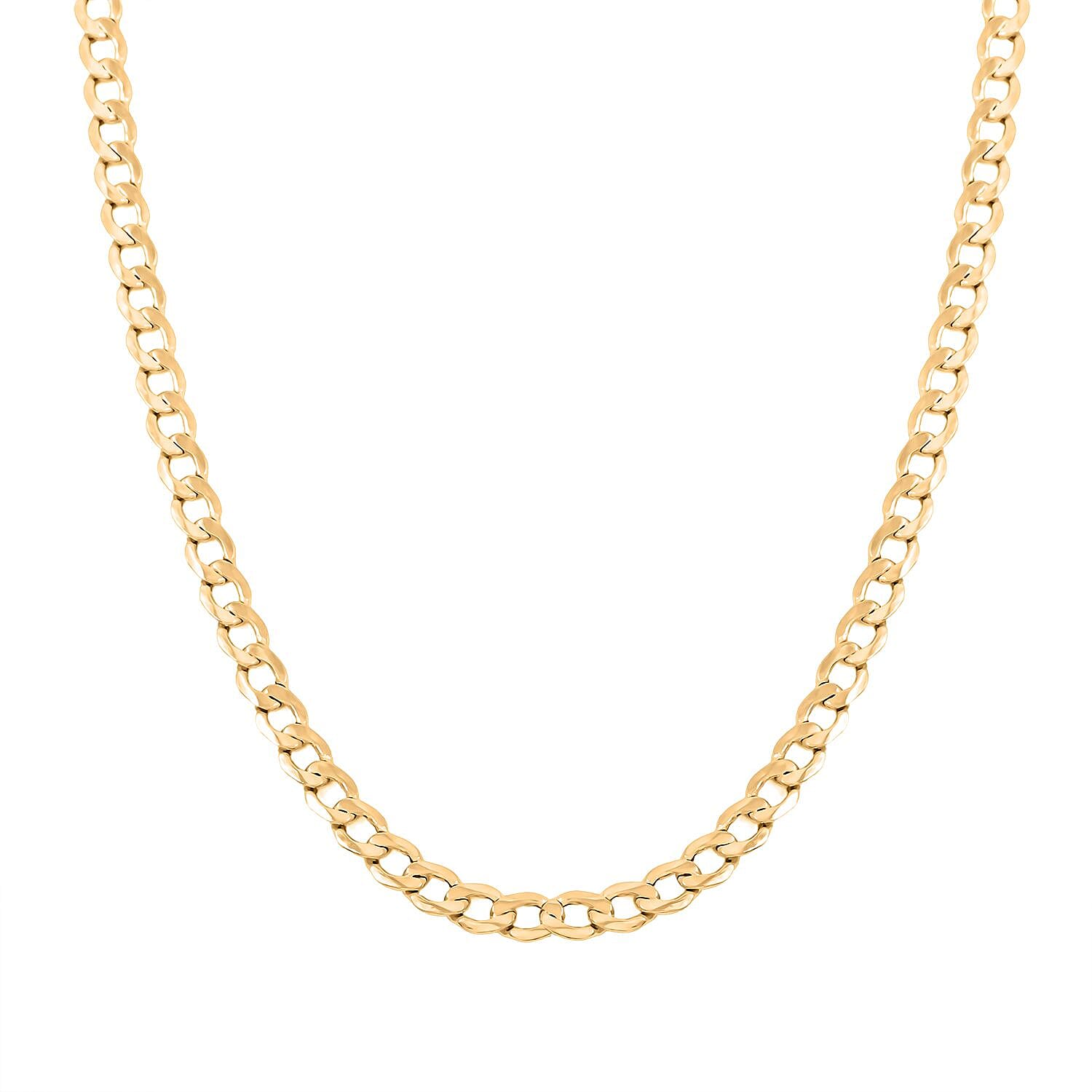 3.5mm Cuban Chain Necklace in 14K Yellow Gold 5.65 Grams 24 Inches