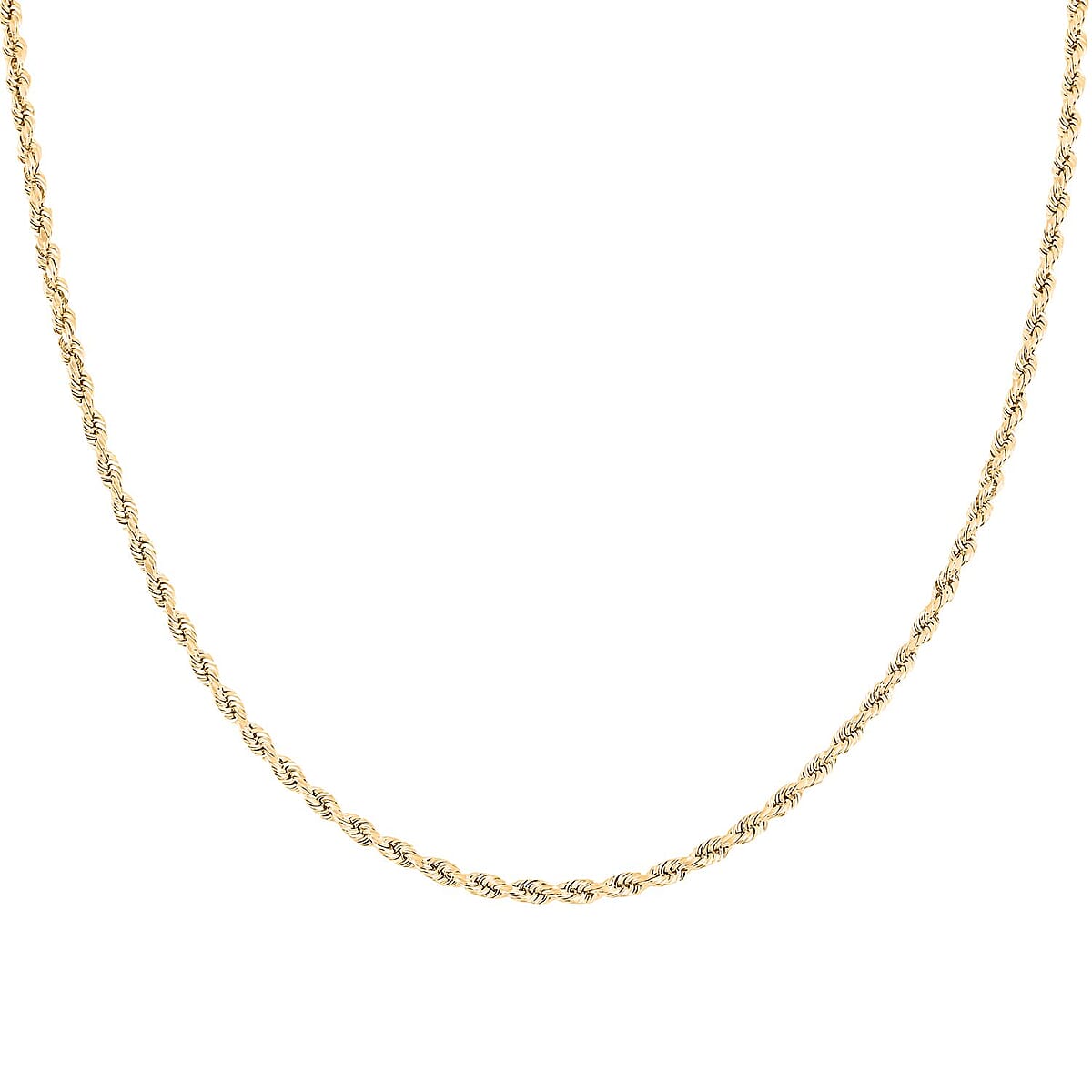 3.5mm Rope Chain Necklace in 14K Yellow Gold 8.60 Grams 26 Inches image number 1