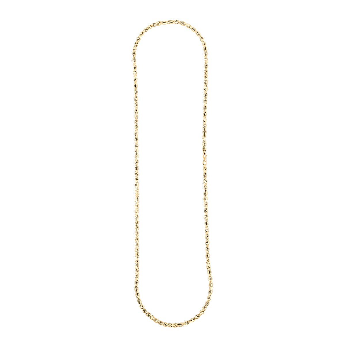 3.5mm Rope Chain Necklace in 14K Yellow Gold 8.60 Grams 26 Inches image number 4