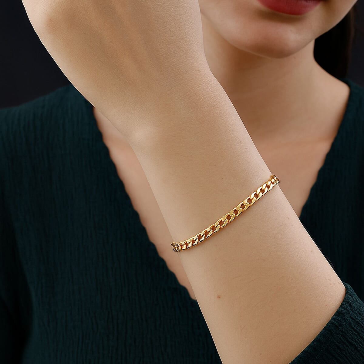 3.5mm Cuban Chain Bracelet in 14K Yellow Gold (7.00 In) 1.65 Grams image number 2