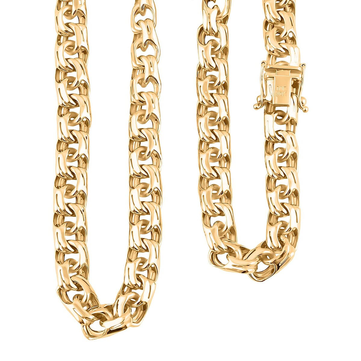 9.8mm Chino Chain Necklace in 10K Yellow Gold 32.4 Grams 22 Inches image number 0