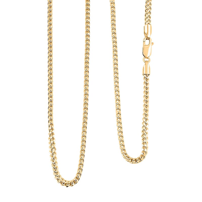 2.8mm Franco Chain Necklace in 10K Yellow Gold 12.10 Grams 26 Inches