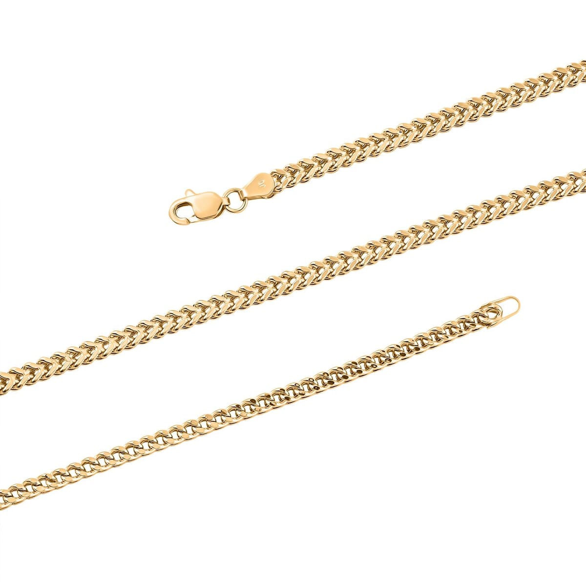 2.8mm Franco Chain Necklace in 10K Yellow Gold 12.10 Grams 26 Inches image number 3
