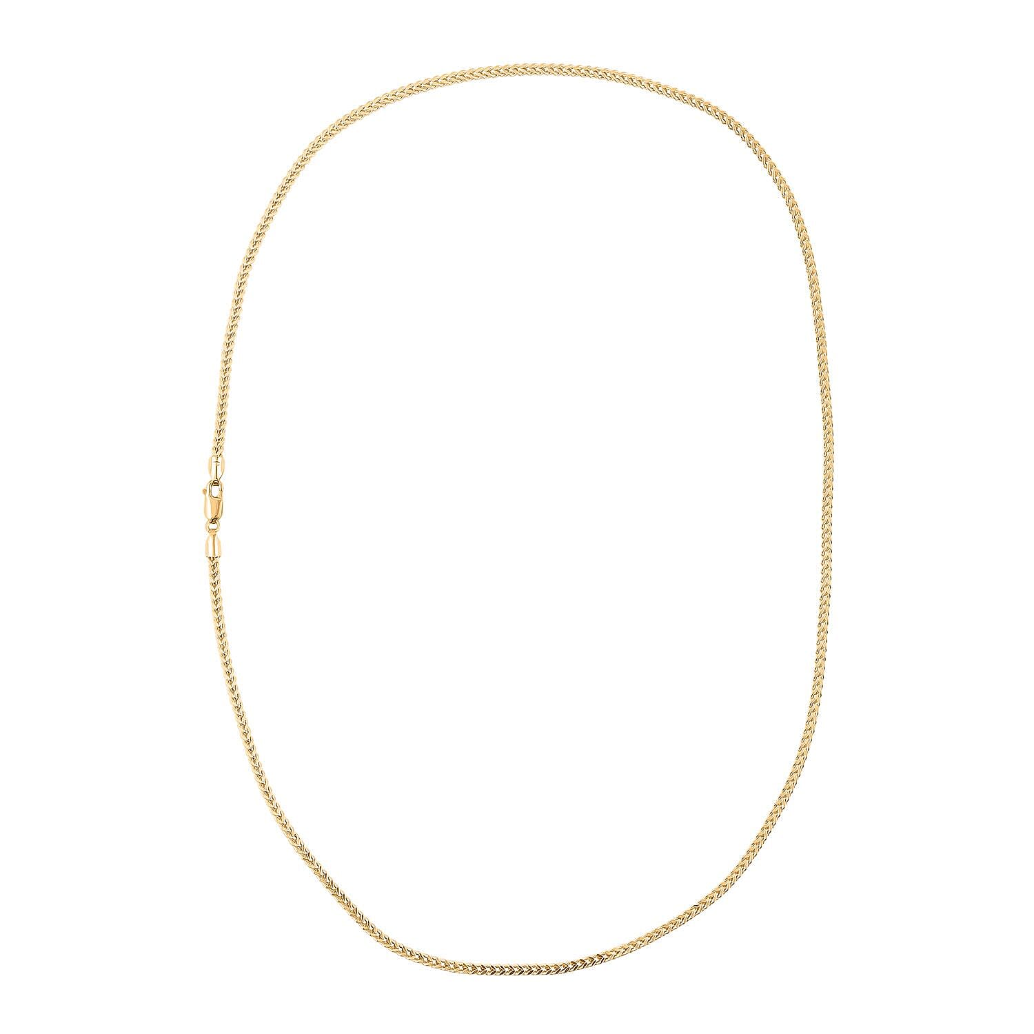 2.8mm Franco Chain Necklace in 10K Yellow Gold 12.10 Grams 26 Inches