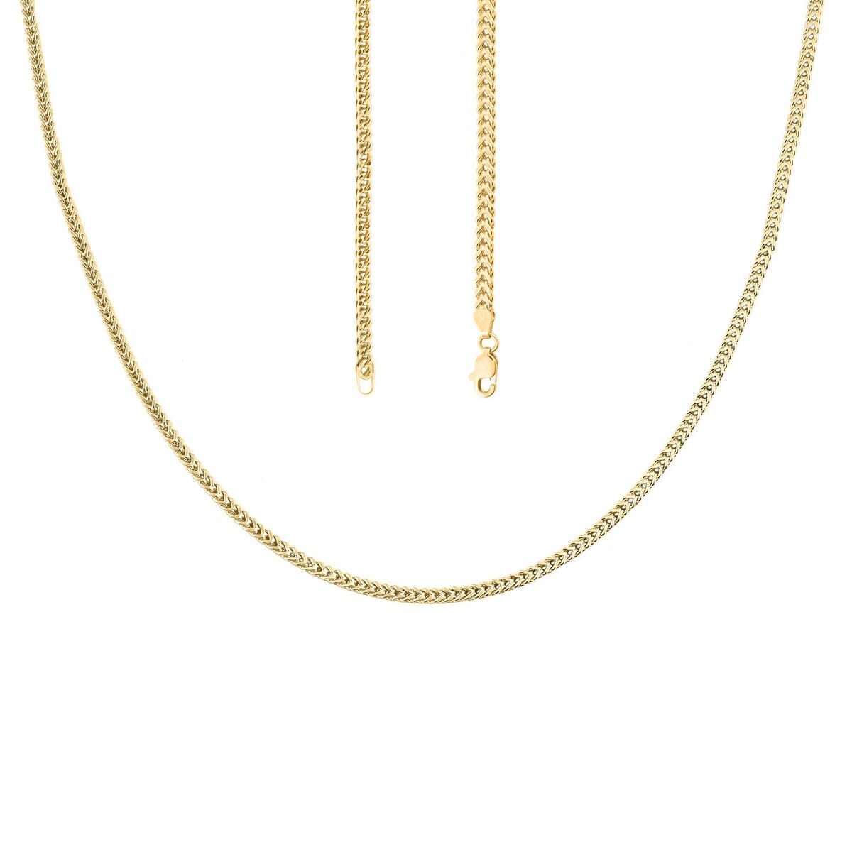 2.8mm Franco Chain Necklace in 10K Yellow Gold 12.9 Grams 28 Inches image number 2