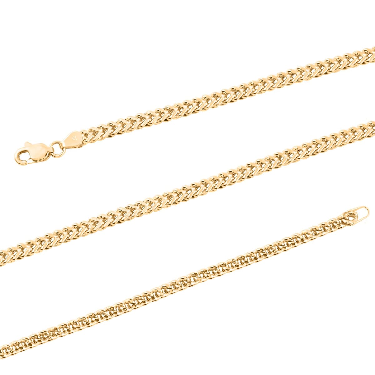 2.8mm Franco Chain Necklace in 10K Yellow Gold 12.9 Grams 28 Inches image number 3