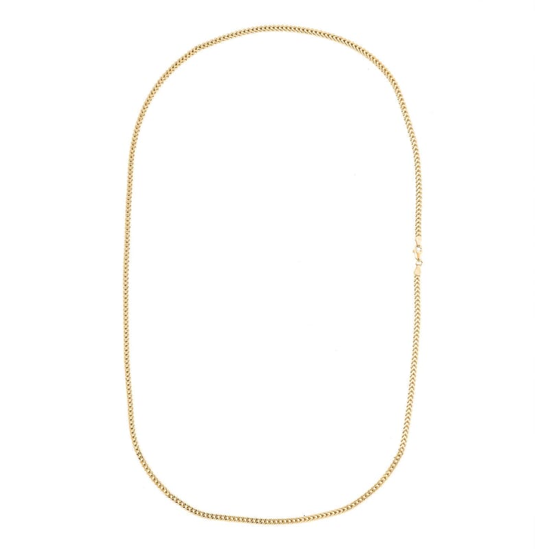 2.8mm Franco Chain Necklace in 10K Yellow Gold 12.9 Grams 28 Inches