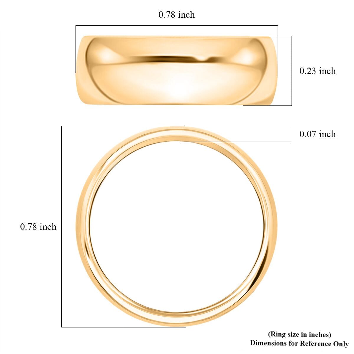 10K Yellow Gold 7mm Wedding Band Ring (Size 8.0) (5.84 g) image number 4