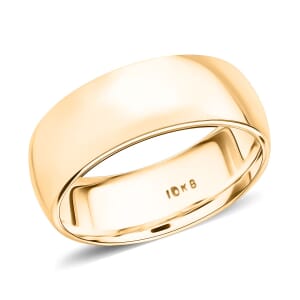 7mm Wedding Band Ring in 10K Yellow Gold (Size 12.0) 5.84 Grams