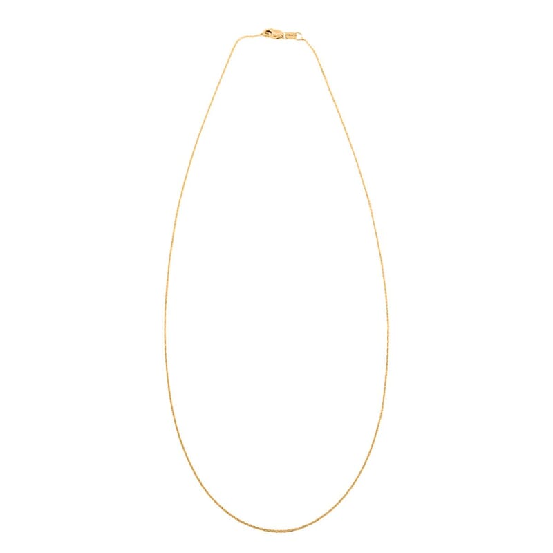 0.25mm Cable Chain Necklace IN 18K Yellow Gold 18 Inches 1.7 Grams