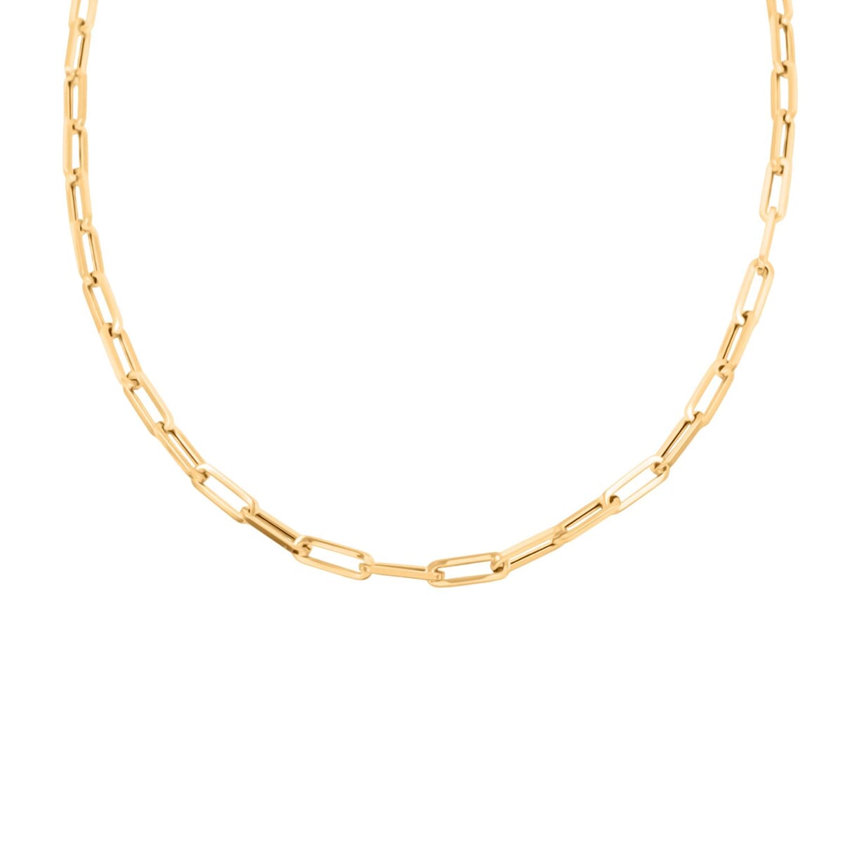 4mm Paper Clip Chain Necklace in 18K Yellow Gold 18 Inches 6.8 Grams image number 1