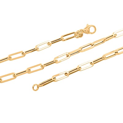 4mm Paper Clip Chain Necklace in 18K Yellow Gold 18 Inches 5.7 Grams
