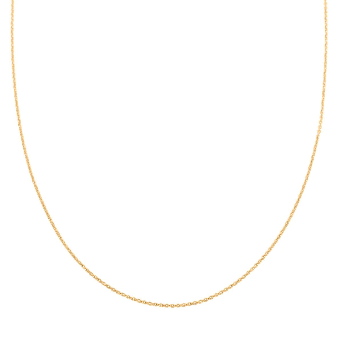 0.25mm Cable Chain Necklace in 18K Yellow Gold 20 Inches 1.8 Grams image number 1